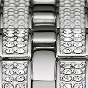 Men's Silver-Tone Crystal Watch