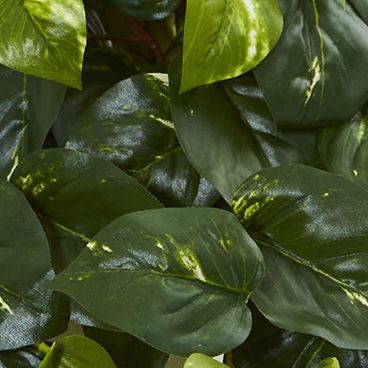 Pothos Artificial Plant in White Tower Vase