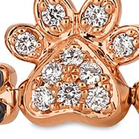 Chocolatier® Bolo Bracelet featuring 1/5 ct. t.w. Chocolate Diamonds®, 1/5 ct. t.w. Vanilla Diamonds® set in 14K Strawberry Gold®