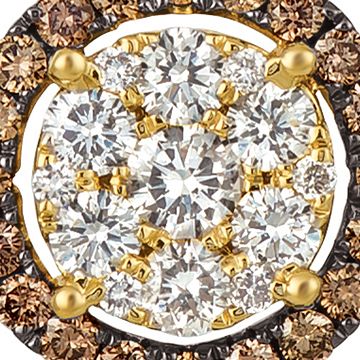 Nude Palette™ Chocolate and Nude™ 1/2 ct. t.w. Chocolate Diamonds® and 7/8 ct. t.w. Nude Diamonds™ Pendant in 14k Honey Gold™