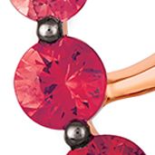 1/6 ct. t.w. Passion Ruby™, 5/8 ct. t.w. Bubblegum Pink Sapppires™, and 1/5 ct. t.w. Vanilla Sapphires™ Pendant in 14k Strawberry Gold® 