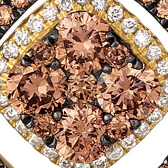  Chocolatier® Pendant featuring 1/2 ct. t.w. Chocolate Diamonds®, 1/4 ct. t.w. Vanilla Diamonds® in 14K Honey Gold™