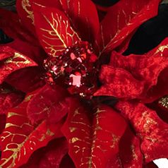 Poinsettia & Berry Triple Candelabrum