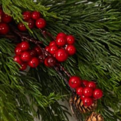 Cypress with Berries and Pine Cones Wreath
