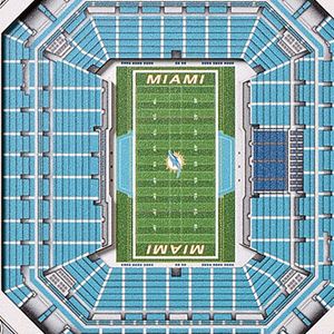 YouTheFan NFL Miami Dolphins 3D Stadium 8x32 Banner - Hard Rock Stadium