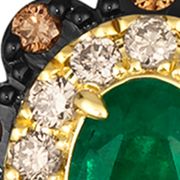 1/2 ct. t.w. Costa Smeralda Emeralds™, 3/8 ct. t.w. Nude Diamonds™, 1/5 ct. t.w. Chocolate Diamonds® Pendant Necklace in 14K Honey Gold™