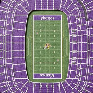 YouTheFan NFL Minnesota Vikings 3D Stadium 8x32 Banner - U.S. Bank Stadium