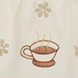 Cuppa Joe Embellished Cottage Window Curtain Set