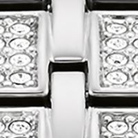 Women's Crystal Octava Silver-tone Stainless Steel Bracelet Watch, 36 Millimeter