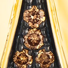 1/6 ct. t.w.. Chocolate Diamonds®, 1/15 ct. t.w. Nude Diamonds™ Shell Pendant Necklace in 14K Honey Gold™