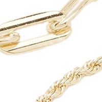 Gold Tone Chain Trio Bracelet Set