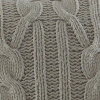 Margate Gray Cable Knit Decorative Pillow 16-in. x 16-in.