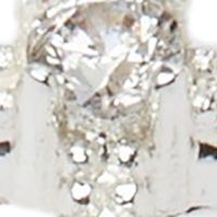 Silver Tone Lab Created Cubic Zirconia Pavé Cross Duo Adjustable Band Ring Set
