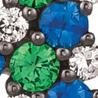 3/8 ct. t.w. Blueberry Sapphire™, 1/3 ct. t.w. Forest Green Tsavorite™, 1/2 ct. t.w. Nude Diamonds™ Pendant Necklace set in 14K Vanilla Gold®