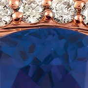 Pendant featuring 2 ct. t.w. Blueberry Tanzanite®, 1/20 ct. t.w. Chocolate Diamonds®, 1/3 ct. t.w. Nude Diamonds™ set in 14K Strawberry Gold®