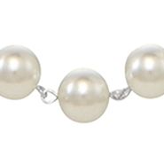 Silver Tone 42'' Pearl Strandage Necklace