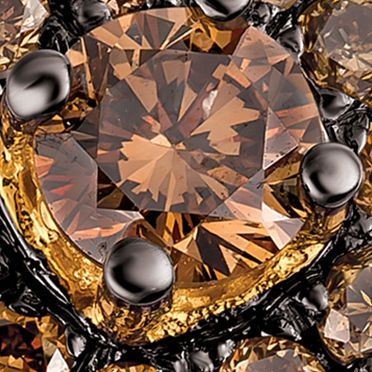 1/2 ct. t.w. Chocolate Diamond® and 1/6 ct. t.w. Vanilla Diamond® Ring in 14K Honey Gold™