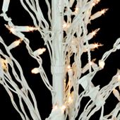 4' White Lighted Christmas Cascade Twig Tree Outdoor Decoration - Clear Lights