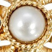 Gold Tone Pearl Link Bracelet