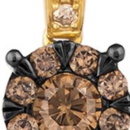 1 ct. t.w. Chocolate Diamonds®, 1/20 ct. t.w. Nude Diamonds™ Pendant Necklace in 14K Honey Gold™