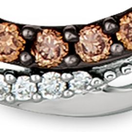 Pendant with Chocolate Diamonds® and Vanilla Diamonds® in 14K Vanilla Gold