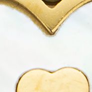 Lab Created Gold Duo Polished Mother of Pearl Heart Set of Necklaces