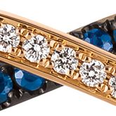 1/6 Diamond Sapphire Bracelet in 14k Rose Gold