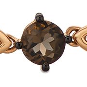 1 ct. t.w. Chocolate Quartz®, 1/20 ct. t.w. Vanilla Diamonds® Bolo Bracelet in 14K Strawberry Gold®