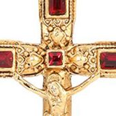 14K Gold-Dipped Red Bead and Red Enamel Rosary