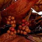 Artificial Fall Leaves and Berries Wreath