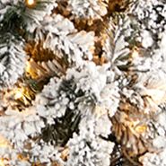 10' Flocked West Virginia Fir Artificial Christmas Tree with 800 Clear LED Lights and 1680 Tips