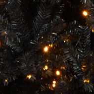 10 Foot Black Artificial Christmas Tree with 950 Clear LED Lights and 3056 Tips