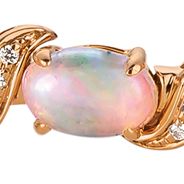 1.75 ct. t.w. Opal and 1/10 ct. t.w. Diamond Bracelet in 14K Rose Gold