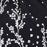 Women's Sleeveless Pleat Neck Ombré Floral Midi Dress