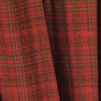 Cascade Lodge Red Plaid Curtain