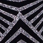 Women's Long Sleeve V-Neck Glitter Geometric Gown