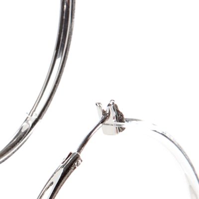 Silver-Tone Hoop Earrings