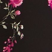 Juniors' Long Sleeve Floral Print Button Down Portofino Top