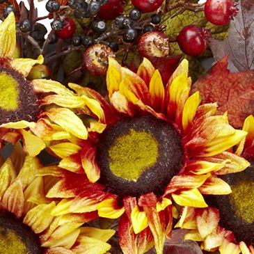 Sunflower Swag with Metal Frame