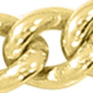 Yellow Gold Plated Sterling Silver Curb Chain Ring