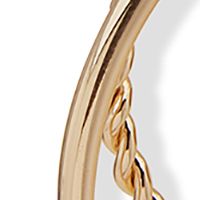 Gold Tone 32 Millimeter Orbital Post Hoop Earrings