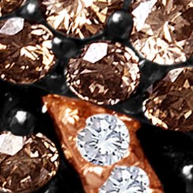 1.5 ct. t.w. Chocolate Diamond® and 1/5 ct. t.w. Vanilla Diamond® Ring in 14K Strawberry Gold®