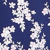 Women's 3/4 Sleeve Split Neck Floral Print Ruffle Hem Dress