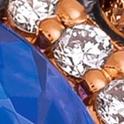 2 ct. t.w. Blueberry Tanzanite®, 3/4 ct. t.w. Chocolate Diamonds®, 1/3 ct. t.w. Vanilla Diamonds® Ring in 14K Strawberry Gold®