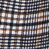 Plus Spot On Button Front Long Plaid Blazer