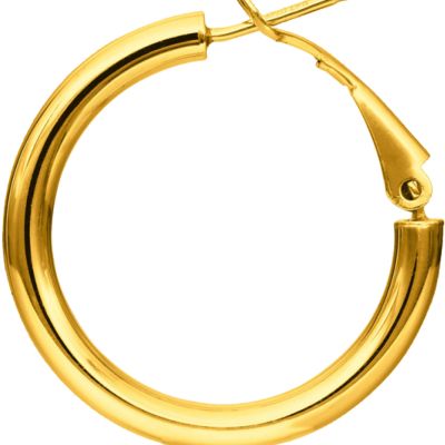 14k Yellow Gold Hoop Earring