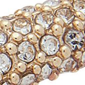 Gold Tone Crystal Micropave Bangle Bracelet