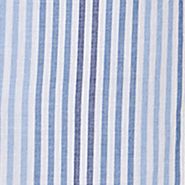 Women's Blue Bayou Pinstripe Embroidered Sleeves Top