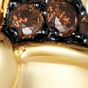 1/2 ct. t.w. Chocolate Ombré Diamonds®, 1/6 ct. t.w. Nude Diamonds™ Ombré Shell Pendant Necklace in 14K Honey Gold™