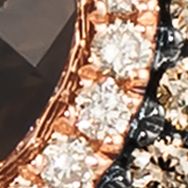 1 ct. t.w. Diamond and 1 ct. t.w. Smoky Quartz Heart Pendant Necklace in 14K Strawberry Gold® 